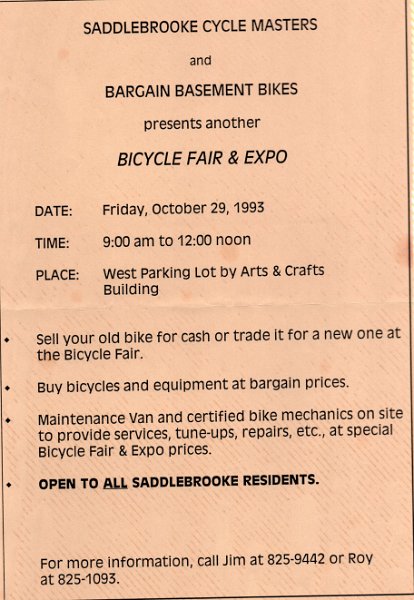 Social - Oct 1993 - Bicycle Fair - Expo - Flyer